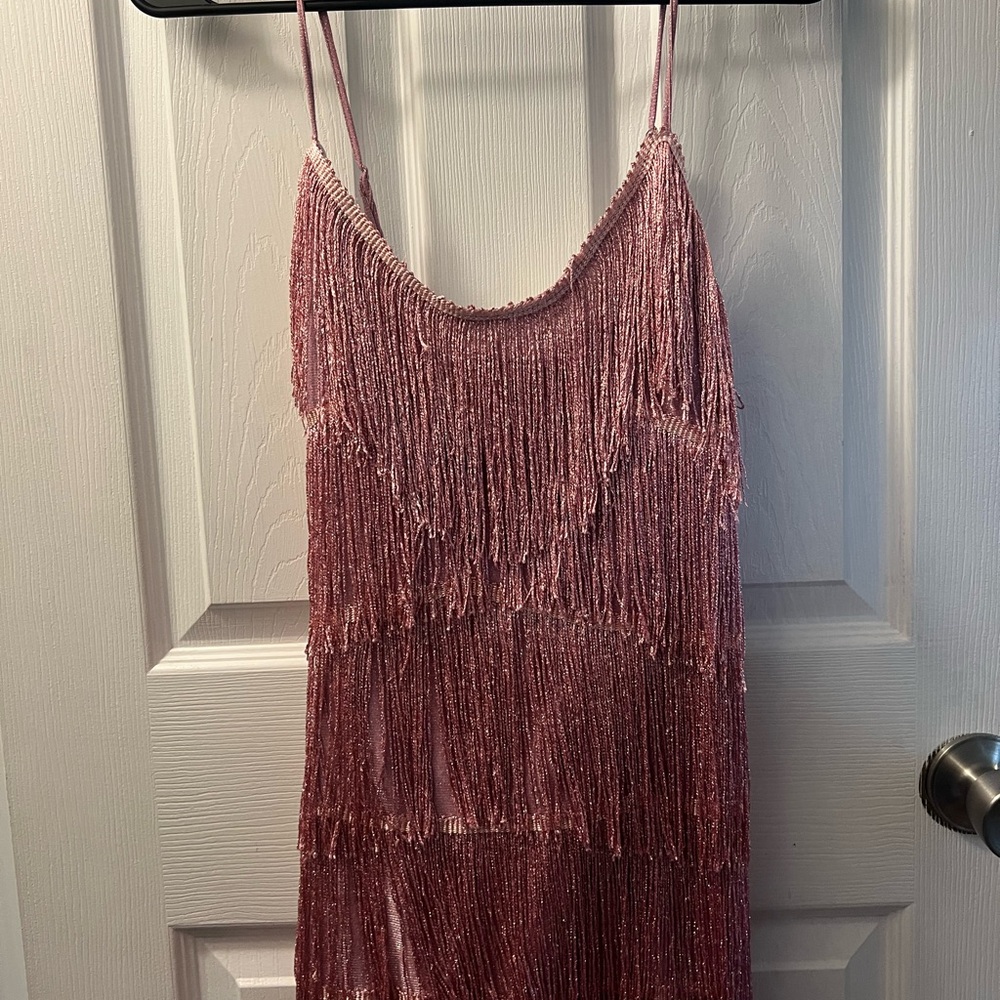 SOLD- Cider Sparkling Pink Dress